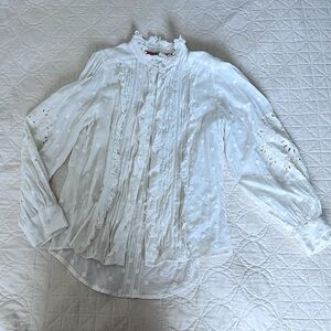 Sundance Women’s White Swiss Dot Blouse